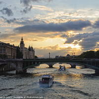 Buy canvas prints of Summer twilight - Paris by Laszlo Konya