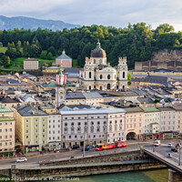 Buy canvas prints of View from the Kapuzinerkloster - Salzburg by Laszlo Konya
