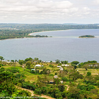 Buy canvas prints of View from the Summit Gardens - Port Vila by Laszlo Konya