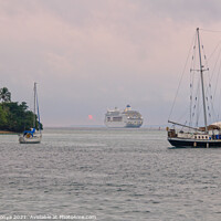 Buy canvas prints of Cruise Ship - Port Vila by Laszlo Konya