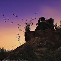 Buy canvas prints of dusk on the hill  pada marari by John Lusikooy