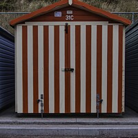 Buy canvas prints of Clacton beach hut by Darren Evans
