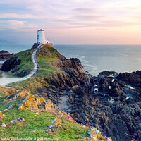 Buy canvas prints of Twr Mawr Lighthouse, Newborough beach, Llanddwyn Island, Anglesey. by Iain McLeod