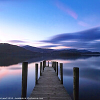 Buy canvas prints of Derwent Water Jetty at sunset by Iain McLeod