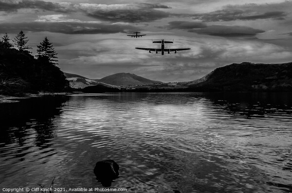 Lancaster Night Flight Picture Board by Cliff Kinch