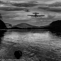 Buy canvas prints of Lancaster Night Flight by Cliff Kinch