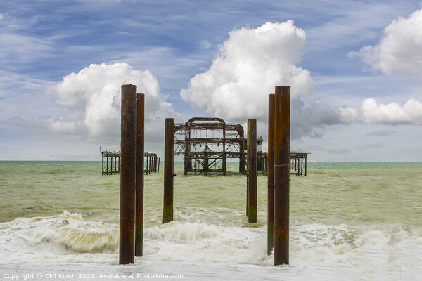 Brighton West Pier Picture Board by Cliff Kinch