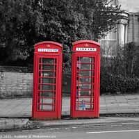 Buy canvas prints of British red phone box by Cliff Kinch