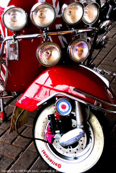 Vespa lights Picture Board by Cliff Kinch