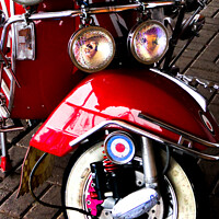 Buy canvas prints of Vespa lights by Cliff Kinch