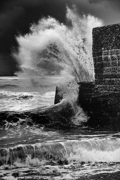 Crashing waves Picture Board by Cliff Kinch