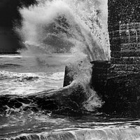 Buy canvas prints of Crashing waves by Cliff Kinch