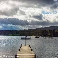 Buy canvas prints of Lake Windermere from Ambleside Jetty by Cliff Kinch