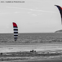 Buy canvas prints of Kite buggies Brean by Cliff Kinch