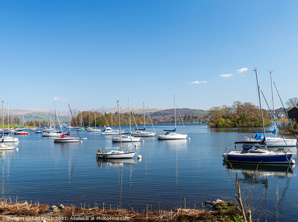 Peaceful Lake Windermere Picture Board by Cliff Kinch