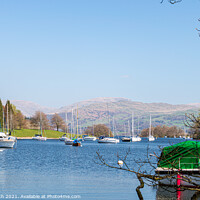 Buy canvas prints of Peaceful Lake Windermere by Cliff Kinch