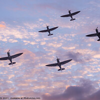 Buy canvas prints of Spitfire dawn patrol by Cliff Kinch
