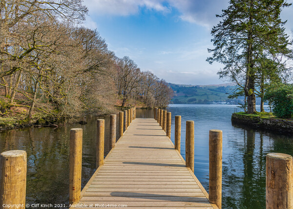 Landing Stage Lake Windermere Picture Board by Cliff Kinch