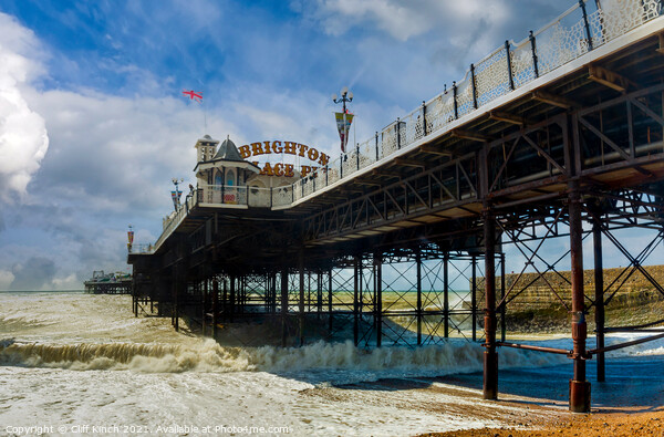 Under Brighton Palace Pier Picture Board by Cliff Kinch