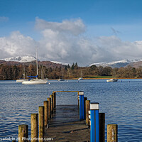 Buy canvas prints of Across Lake Windermere to snow-topped fells by Cliff Kinch