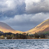 Buy canvas prints of Grasmere panorama by Cliff Kinch
