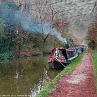 Buy canvas prints of Narrowboats on the canal by Cliff Kinch