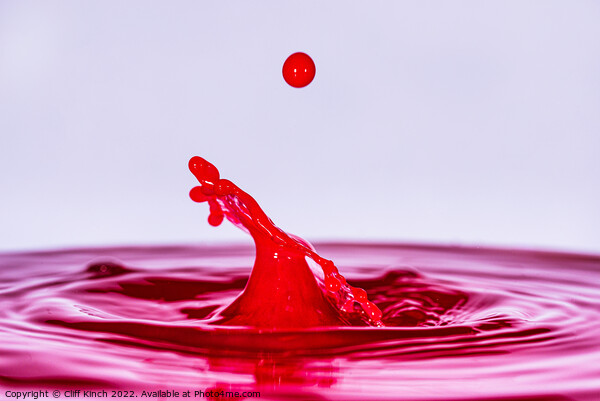 Water drop - Pink Picture Board by Cliff Kinch
