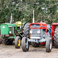 Buy canvas prints of Vintage tractors by Cliff Kinch