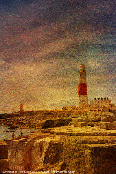 Portland Bill Lighthouse painterly Picture Board by Cliff Kinch