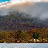Buy canvas prints of Coniston village lakeside by Cliff Kinch