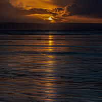 Buy canvas prints of Long strands of sunset across the beach by Cliff Kinch
