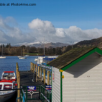 Buy canvas prints of Pleasure boats at Waterhead Ambleside by Cliff Kinch