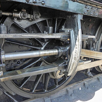 Buy canvas prints of Steam train driving wheels by Cliff Kinch