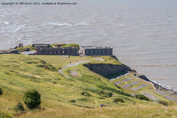 Majestic Brean Down Fort Picture Board by Cliff Kinch