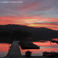 Buy canvas prints of Bowness Pier Sunset by Cliff Kinch