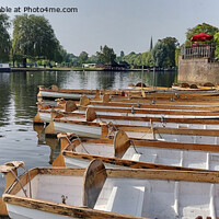 Buy canvas prints of Rowing boats for hire Stratford-upon-Avon by Cliff Kinch