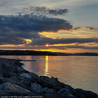 Buy canvas prints of Sunset Doniford Bay Somerset by Cliff Kinch
