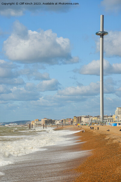 i360 tower Brighton Beach Picture Board by Cliff Kinch