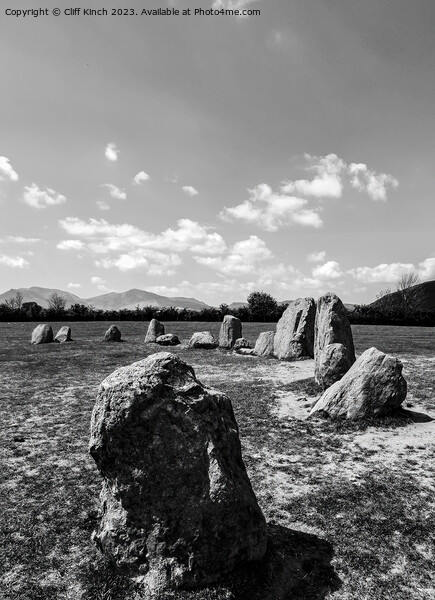 Castlerigg Stone Circle Picture Board by Cliff Kinch