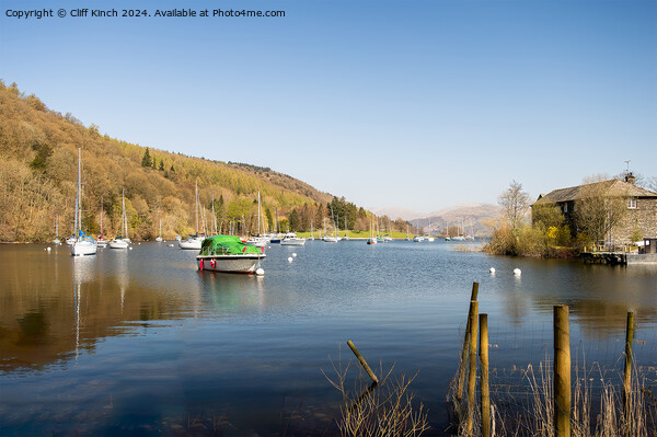 Serene Lake Windermere Picture Board by Cliff Kinch