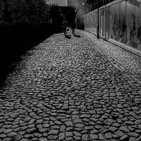 Buy canvas prints of Cobbled walk by Cliff Kinch