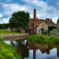 Buy canvas prints of The mill at Lower Slaughter by Cliff Kinch