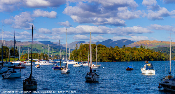 Lake Windermere from Ferry Bay Framed Mounted Print by Cliff Kinch