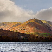 Buy canvas prints of Across Grasmere to Helm Crag by Cliff Kinch
