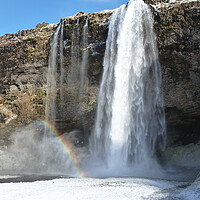 Buy canvas prints of Seljalandsfoss Waterfall, Iceland by Mervyn Tyndall