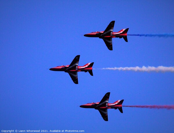 Red Arrows Display Picture Board by Liann Whorwood