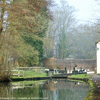 Buy canvas prints of Coventry canal Atherstone  by Liann Whorwood