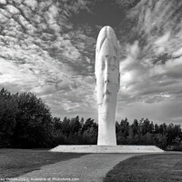 Buy canvas prints of The Dream sculpture, St Helens, Merseyside by Vicky Outen
