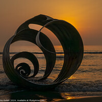 Buy canvas prints of St Mary's Shell, Cleveleys at sunset by Vicky Outen