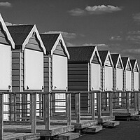 Buy canvas prints of Closed beach huts at Lytham St Annes  by Vicky Outen